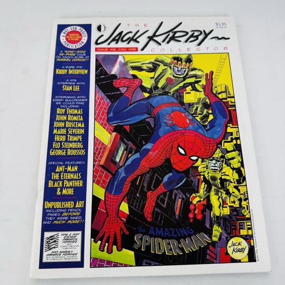 The Jack Kirby Collector Magazine #18 Spider Man W/ Human Torch FF Back Cover - Picture 1 of 6